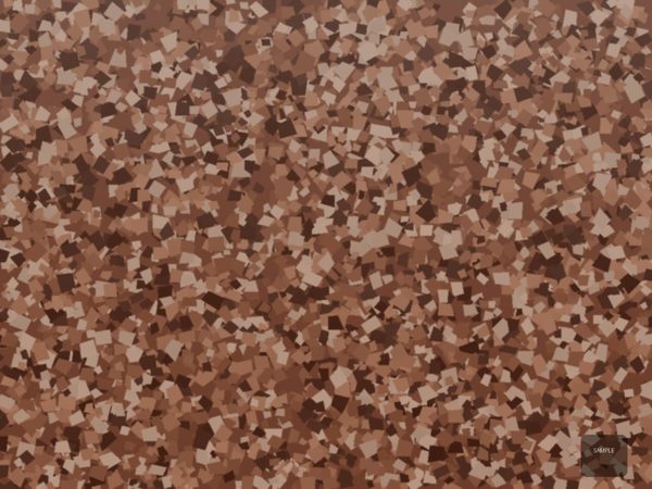Close detail of the Terracotta flake blend